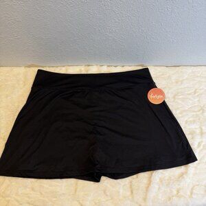 Inerzia Athleisure Skirt Skort Womens Size 3X Black Stretchy Comfy Golf Tennis